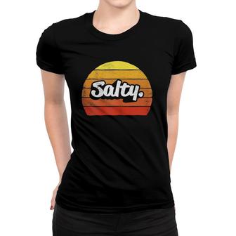 Womens Retro Salty Beach Summer Vacation Travel Vintage Women T-shirt | Mazezy AU
