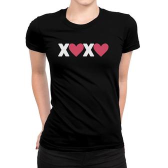 Xoxo Hearts Hugs And Kisses Funny Valentine's Day Boys Girls Women T-shirt | Mazezy