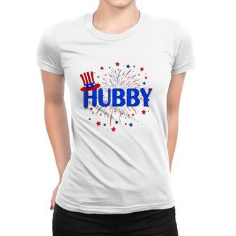 4Th July Hubby Patriotic Couple Matching Tank Top Women T-shirt | Mazezy