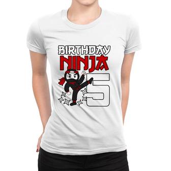 5 Years Old Birthday Party 5Th Ninja Japanese Shinobi Gift Women T-shirt | Mazezy DE