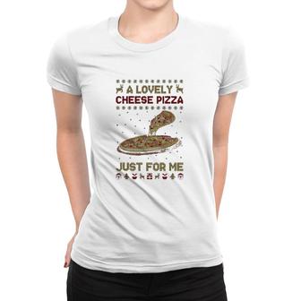 A Lovely Cheese Pizza Alone Funny Kevin Xmas Home Women T-shirt - Thegiftio UK