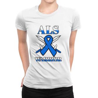 Als Motor Neurone Disease Amyotrophic Lateral Sclerosis Blue Women T-shirt | Mazezy CA