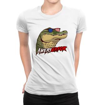 Amerigator - Patriotic American Alligator Lovers Women T-shirt | Mazezy