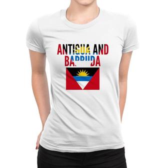 Antiguan Gift - Antigua And Barbuda Country Flag Women T-shirt | Mazezy