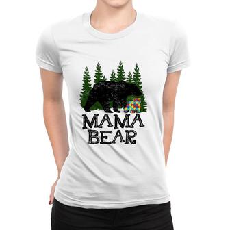 Autism Awareness Mama Bear Support Autistic Adults Women T-shirt | Mazezy