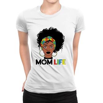 Autism Mom Life Bandana Mother’S Day Afro American Black Mom Women T-shirt | Mazezy