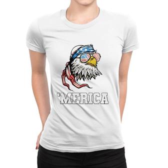 Bald Eagle Usa Flag Merica 4Th Of July Patriotic Women T-shirt | Mazezy