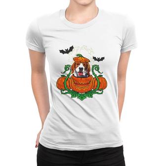 Beagle Costume Halloween Pumpkin Halloween Funny Dog Gift Women T-shirt | Mazezy