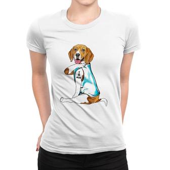 Beagle Tattoos I Love Mom Sitting Gift Mother's Day Women T-shirt | Mazezy