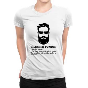 Bearded Funcle Funny Uncle Definition Funny Costume Women T-shirt | Mazezy