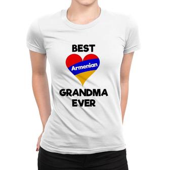 Best Armenian Grandma Ever Armenia Heart Flag Gift Women T-shirt | Mazezy