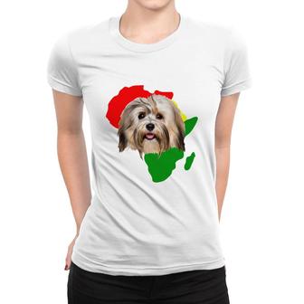 Black History Month African Map Havanese Gift For Pet Lovers Proud Black Women T-shirt | Mazezy