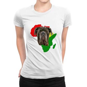 Black History Month African Map Mastiff Gift For Pet Lovers Proud Black Women T-shirt | Mazezy