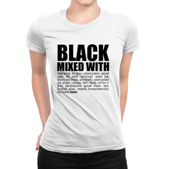 Black Mixed With Proud Expressions Women T-shirt | Mazezy