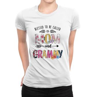 Blessed To Be Called Mom And Grammy Funny Mother Days Women T-shirt - Thegiftio UK