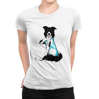 Border Collie Tattoos I Love Mom Sitting Gift Mother's Day Women T-shirt | Mazezy