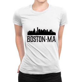 Boston Massachusetts Skyline Women T-shirt | Mazezy