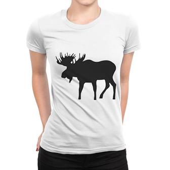 Buffalo Plaid Moose Fashion Women T-shirt | Mazezy