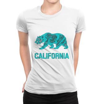 California Republic Flag Distressed Bear Women T-shirt | Mazezy