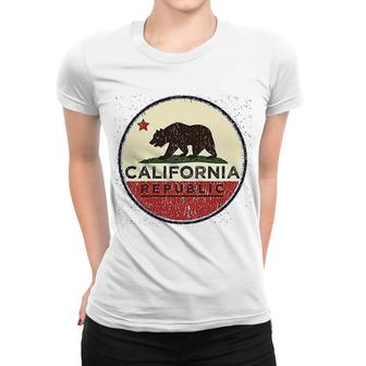 California State Flag Republic Los Angeles Bear Women T-shirt | Mazezy