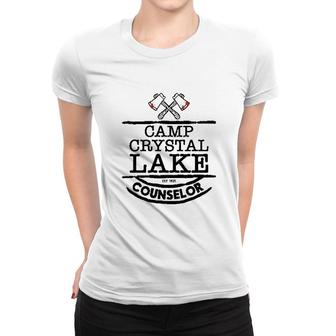 Camp Crystal Lake Counselor Staff Women T-shirt | Mazezy
