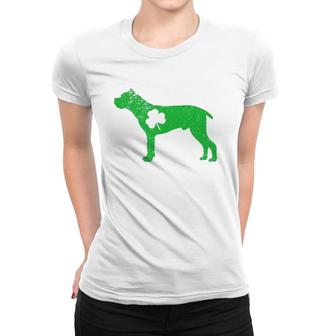 Cane Corso Irish Clover St Patrick's Day Leprechaun Dog Gifts Women T-shirt