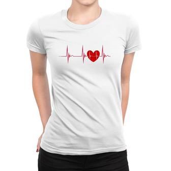 Cardiology Cardiologist Heartbeat Ekg Pulse Cath Lab Nurse Women T-shirt | Mazezy