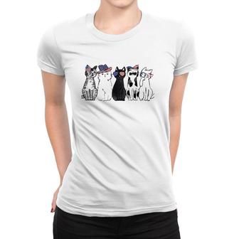 Cat Lover July 4Th Fourth Of July Funny Cats American Flag Women T-shirt | Mazezy DE