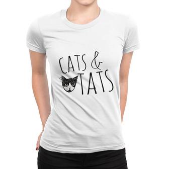 Cats And Cat Tattoo Lover Cats Tats Women T-shirt - Thegiftio