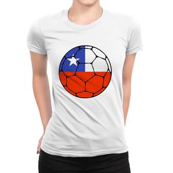 Chile Soccer Ball Flag Jersey Futbol Chilean Football Gift Women T-shirt | Mazezy
