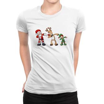 Christmas New Year Holiday , Xmas Santa Claus Dabbing Raglan Baseball Tee Women T-shirt | Mazezy DE