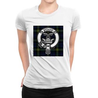 Clan Gordon Crest And Tartan Women T-shirt | Mazezy