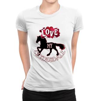 Clydesdale Horse Design For Lovers Of Clydesdales Women T-shirt | Mazezy