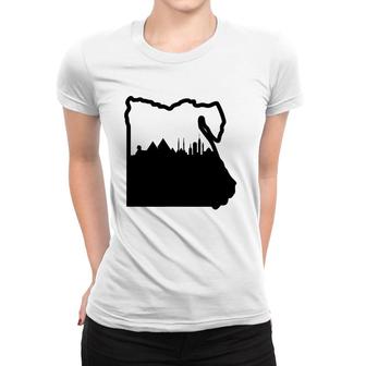 Cool Egypt Country Outline Cairo City Skyline Women T-shirt | Mazezy