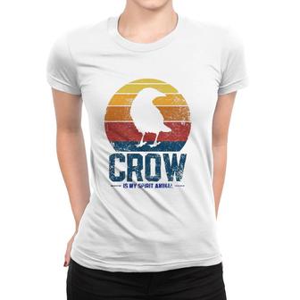 Crow Birder Birdwatching Vintage Gift Women T-shirt | Mazezy
