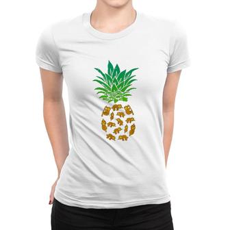 Cute Pineapple Sloth Sloth Lovers Gift Women T-shirt | Mazezy