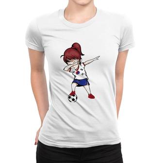 Dabbing Soccer Girl South Korea Jersey Korean Football Women T-shirt | Mazezy