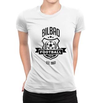Distressed Bilbao Gameday Spain Athletic Soccer Fan Gift Women T-shirt | Mazezy