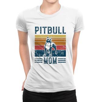 Dog Pitbull Mom Vintage Pitbull Mom Women T-shirt | Mazezy