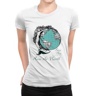 Earth Day Ocean Environmental Awareness Women T-shirt | Mazezy