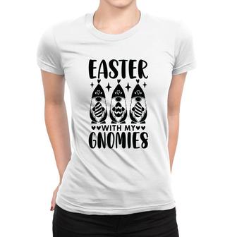 Easter With My Gnomies With Eggs Heart Easter Day Women T-shirt - Thegiftio UK