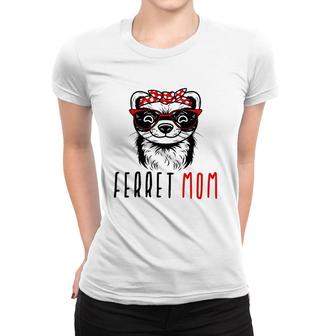 Ferret Mom Funny Animal Lover Weasel Women Mother Mama Gifts Women T-shirt | Mazezy