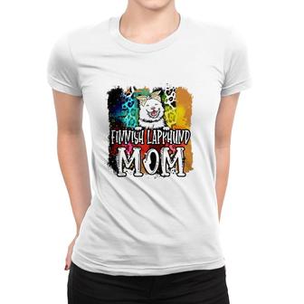 Finnish Lapphund Mom Dog Lover Watercolor Mother's Day Women T-shirt | Mazezy