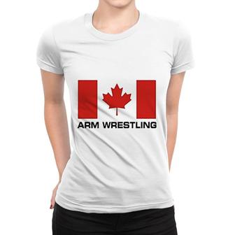 Flag Canada Arm Wrestling Women T-shirt | Mazezy