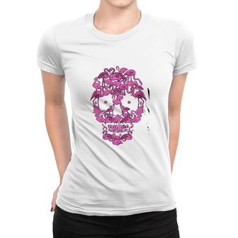 Flamingo Skull Women T-shirt | Mazezy