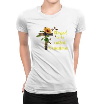 Flower Blessed To Be Called Grandma Women T-shirt | Mazezy