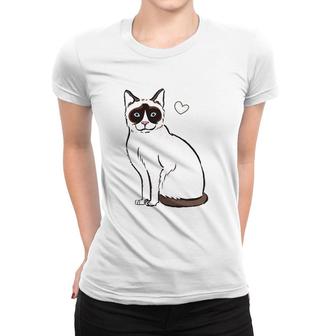 Funny Cat Snowshoe Cat Lover Gift Women T-shirt | Mazezy