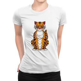 Funny Tiger Art For Men Women Kids Wild Tiger Animal Lovers Women T-shirt | Mazezy