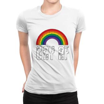 Gay Pride Rainbow Flag Gift Women T-shirt | Mazezy