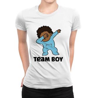 Gender Reveal Baby Shower Team Boy Women T-shirt | Mazezy